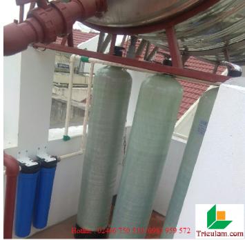 Hệ thống lọc nước tổng biệt thự 3 cột ở Thanh Trì 
